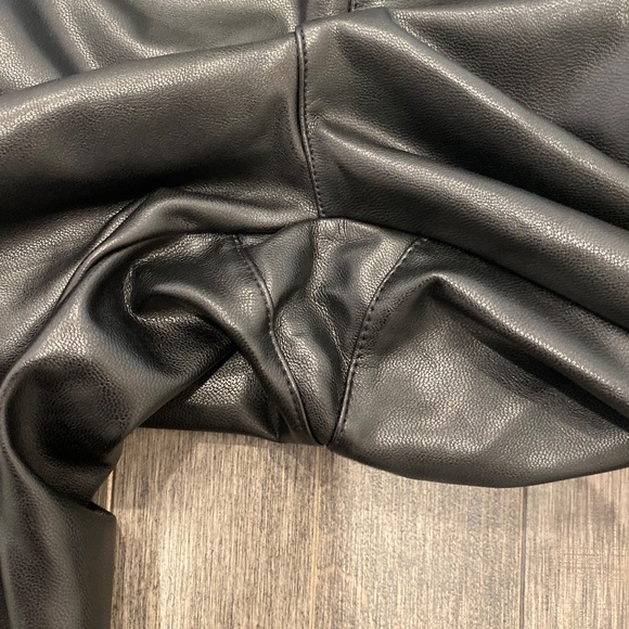 Abercrombie & Fitch Vegan Leather Flare Pant - Picture 6 of 13